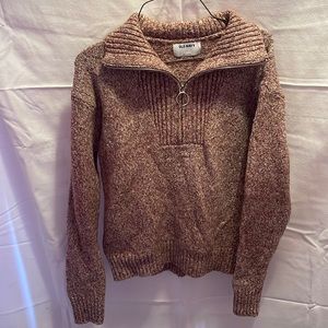 maroon/brown quarter-zip sweater